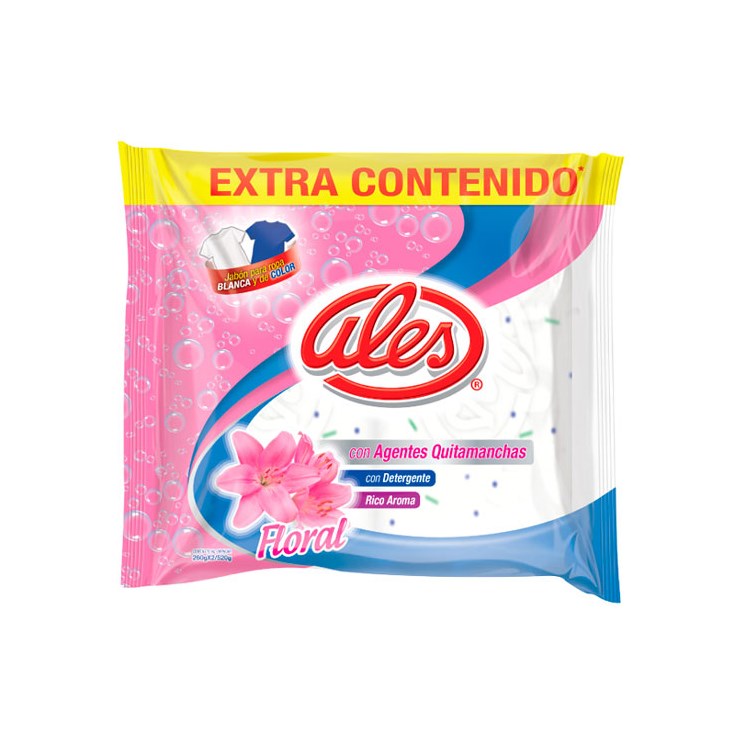 Jabón Para Ropa Blanco Floral Ales 520 Gr