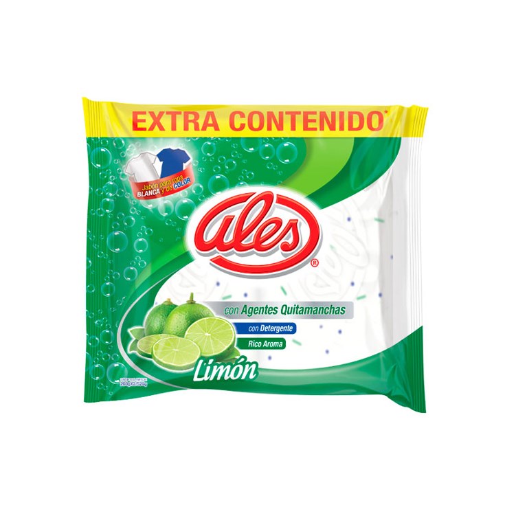 Jabón Para Ropa Blanco Limón Ales 520 Gr