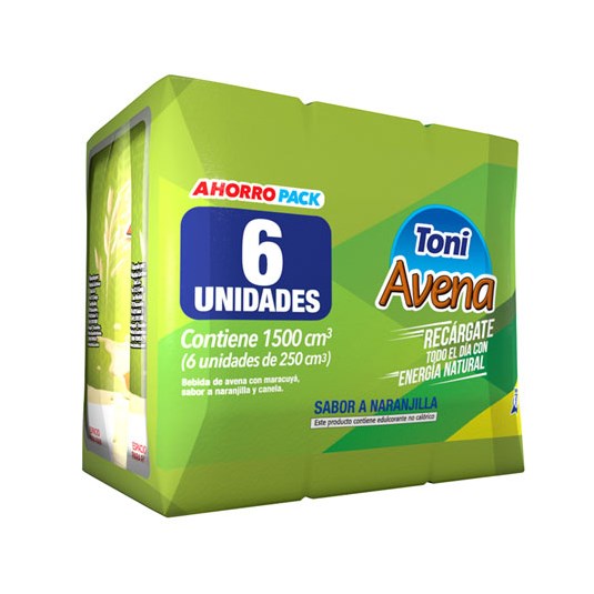 Avena de Naranjilla Toni x6 250 Ml. C/U