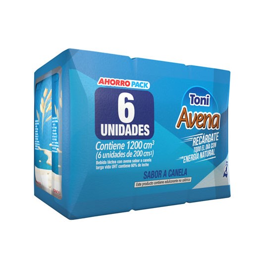 Avena Con Leche Canela Toni 6 Pack 250 Ml C/U