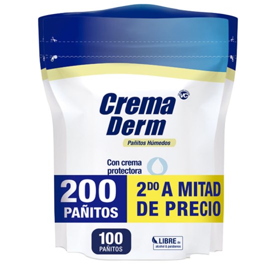 Crema Derm Paños Humedos Protectora Segundo A Mitad De Preci