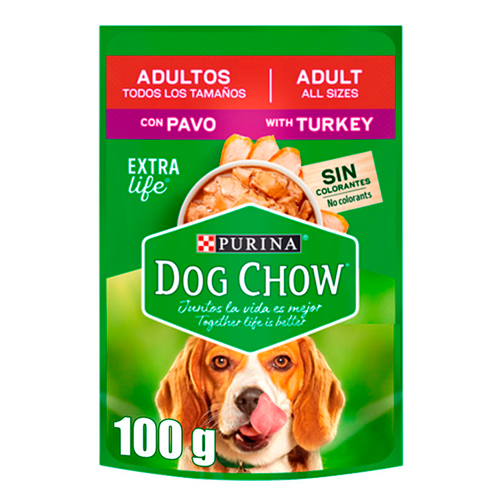 Comida Humeda De Pavo Dog Chow Tlt 100 Gr