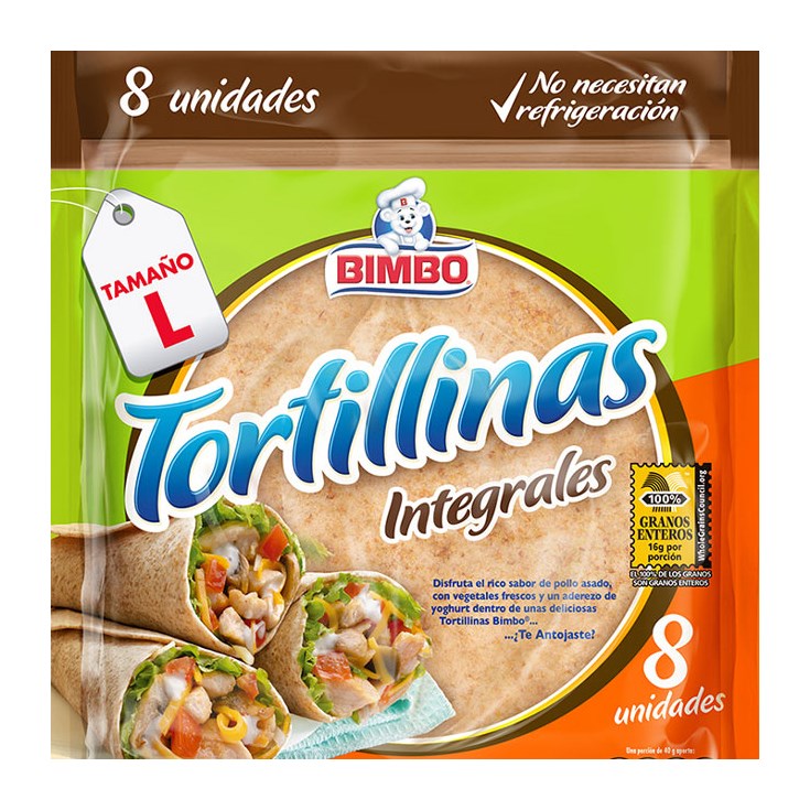 Tortillas Integrales Bimbo 320 G.