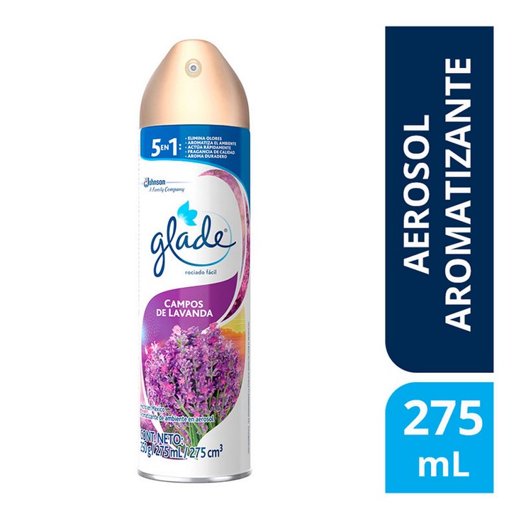 Aerosol Ambiental Glade Campos De Lavanda 250 Ml.