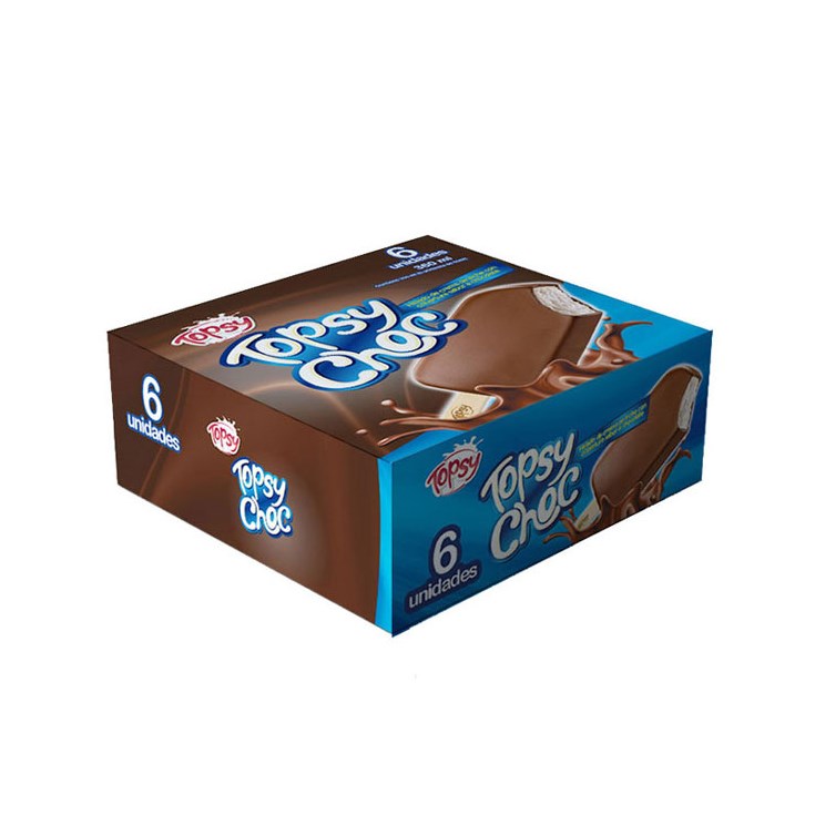Pack X 6 Helado De Chocolate Topsy 360 Ml