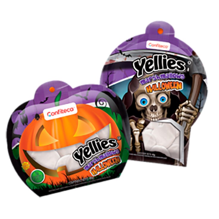 Yellies Marshmallows Halloween Sabor Vainilla 45G