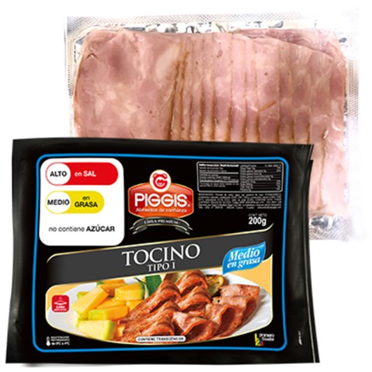 Tocino Sin Grasa Piggis 200 Gr