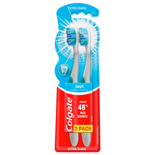 Pack X 2 Cepillo Dental Colgate 360 Sensitive