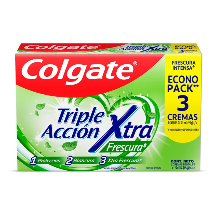 Crema Dental Colgate Tripack Triple Acción Extra Frescura 75