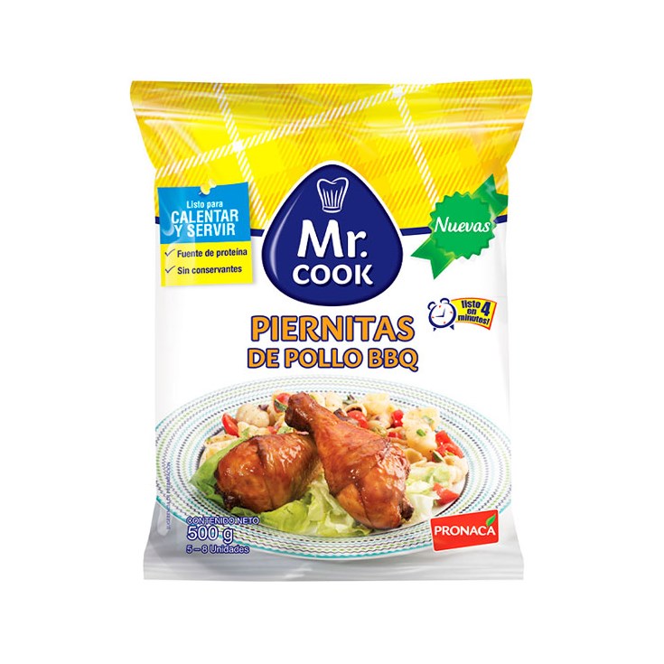 Piernitas De Pollo Bbq Mr. Cook 500 Gr