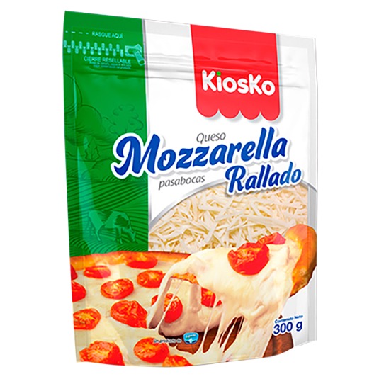 Queso Mozzarella Pizza Rallado Kiosko 300 Gr