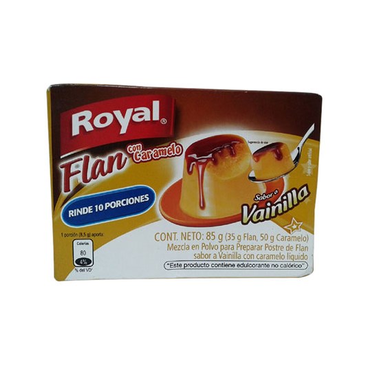 Flan Con Caramelo Vainilla Royal 85 Gr