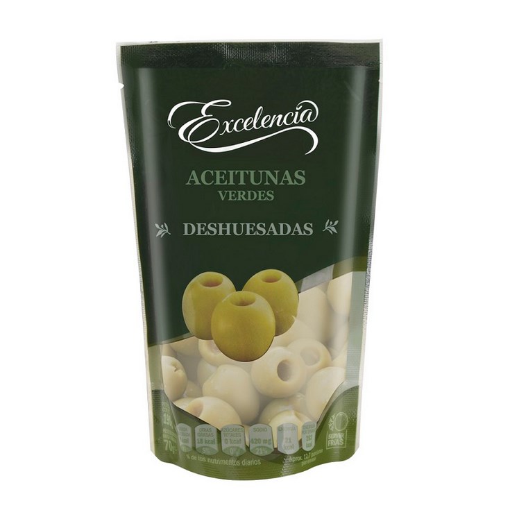 Aceituna Excelencia Verde Deshuesada Doy Pack 180G