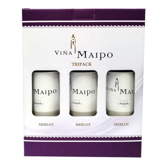 Maipo Variental Vino Merlot Tripack
