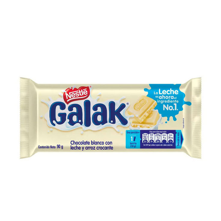 Chocolate Blanco Tableta Galak 90 Gr