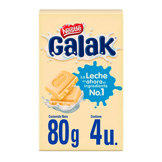 Chocolate Blanco Galak X 4 Uni 80 Gr