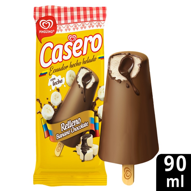 Pinguino Casero Banano Chocolate 90 Ml