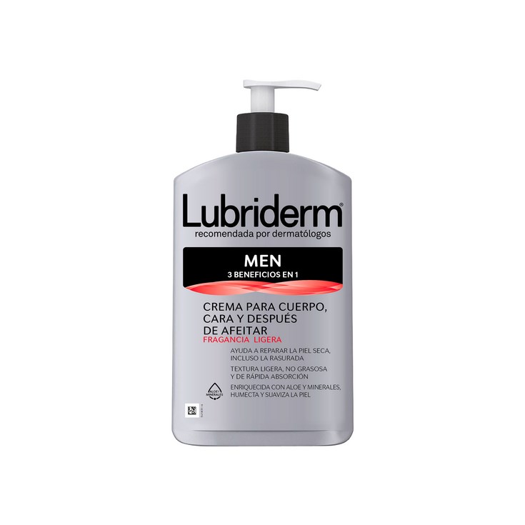 Lubriderm Men Con Fragancia Y Válvula 400 Ml