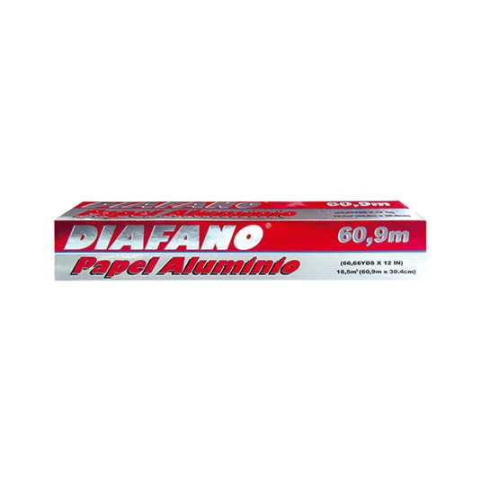 Papel Aluminio Diáfano 60,9 Mt X 30,4 Cm X 24 Uni