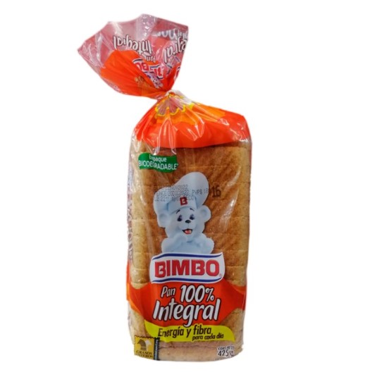 Pan 100% Integral Bimbo 425 gr.