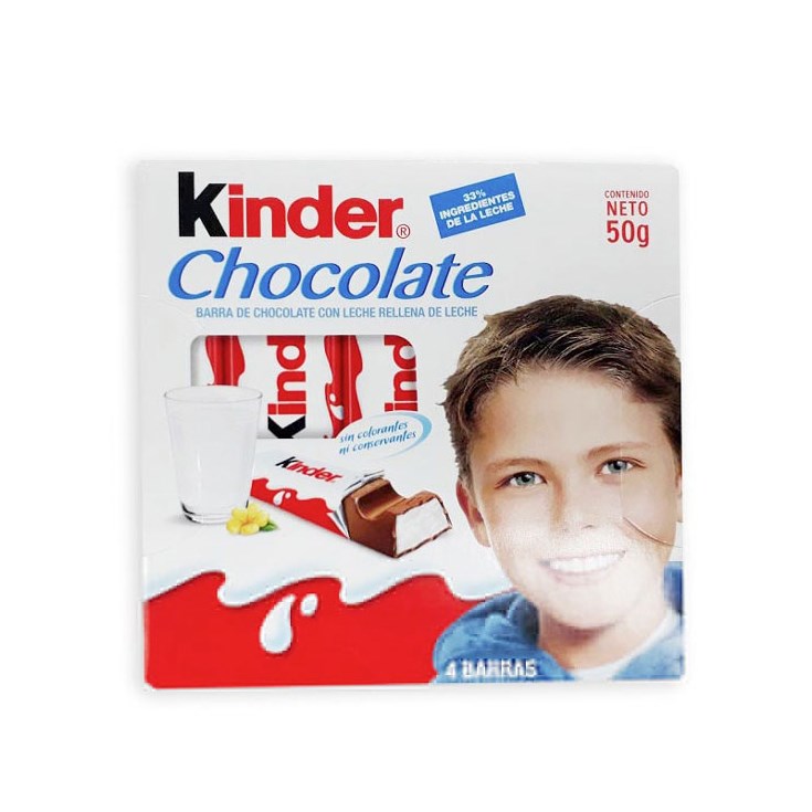 Chocolate Kinder 4 Barras 50 Gr