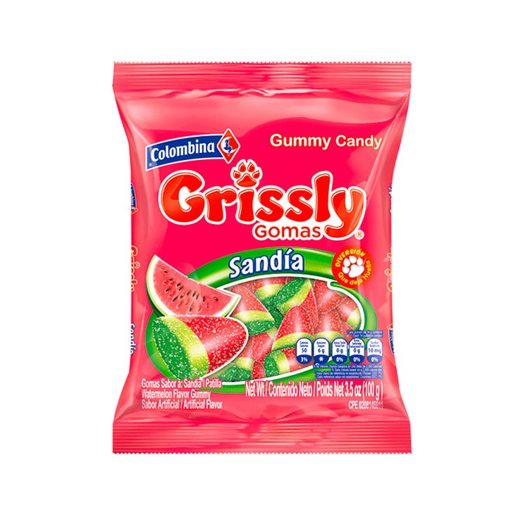 Grissly Gomita Sandia Colombina 80 Gr