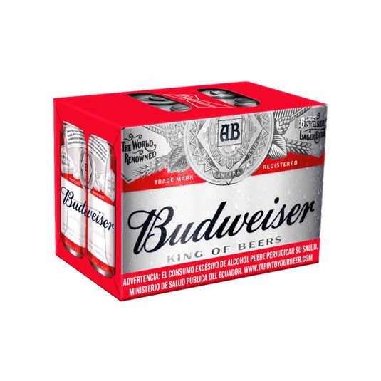 Pack X 6 Uni Budweiser Cerveza Lata 269 Ml C/