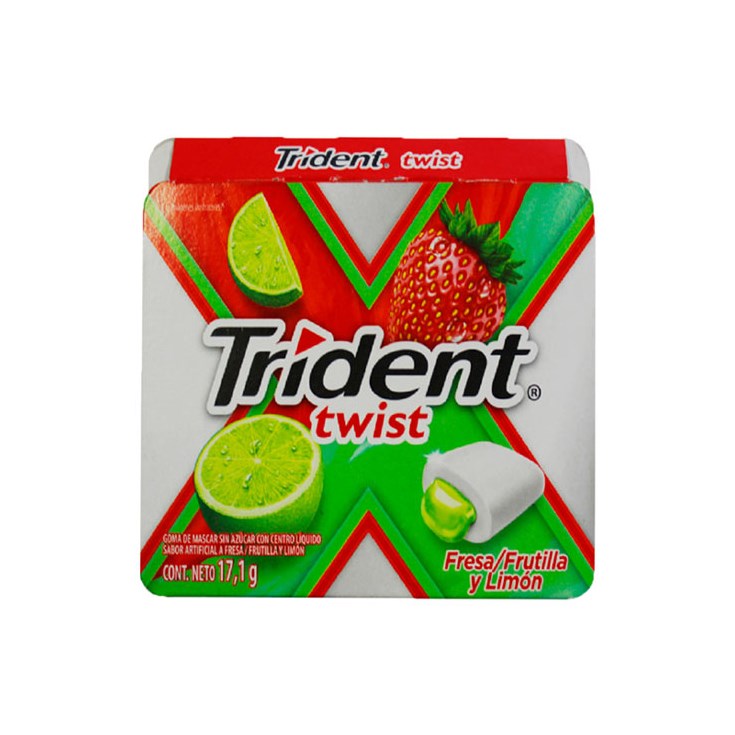 Chicle Trident Twist Fresa Limón 17.1 Gr