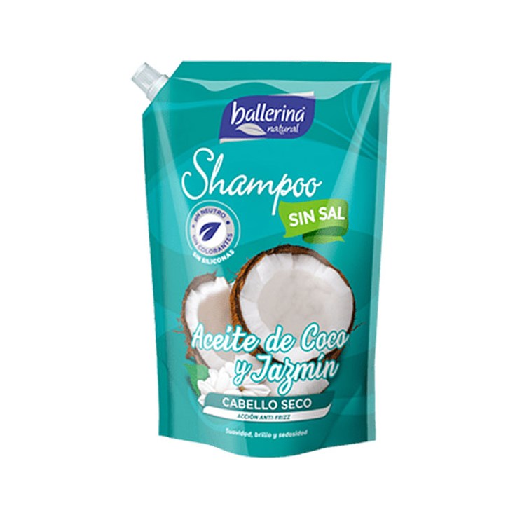 Ballerina Shampoo Dp X 750Ml Sin Sal Aceite De Coco Y Jazmin