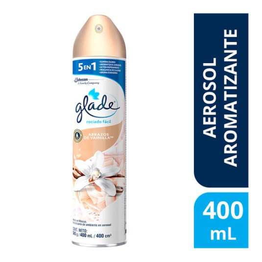 Aerosol Ambiental Glade Abrazos Vainilla 400 Ml.