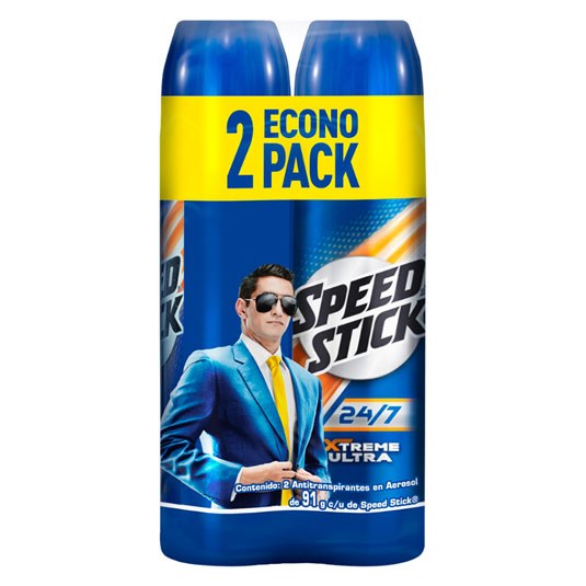 Desodorante Spray Extrem Speed Stick Pack X 2