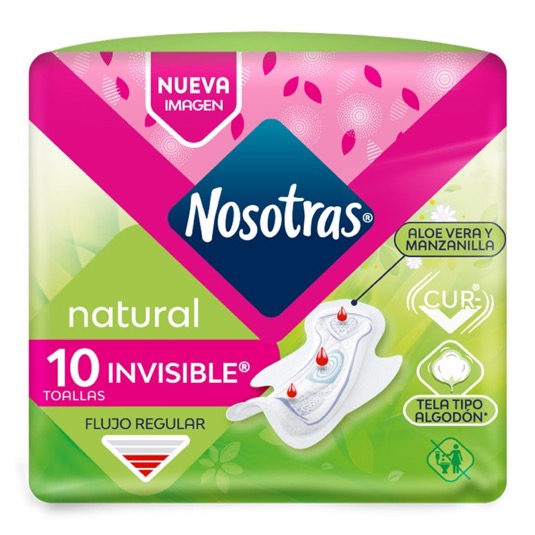 Toalla Natural Invisible Nosotras X 10 Uni