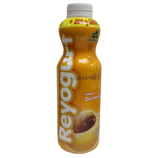 Yogurt Reyogurt De Durazno Botella 900 Gr.