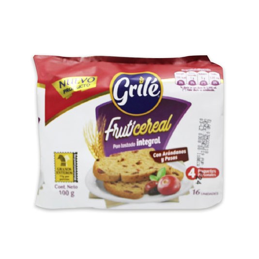 Mini Tostadas Integral Fruticereal Grile 120 Gr