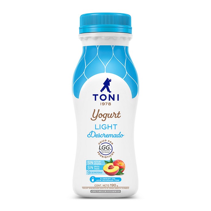 Yogurt Toni 100 Bebible Durazno 190 Ml