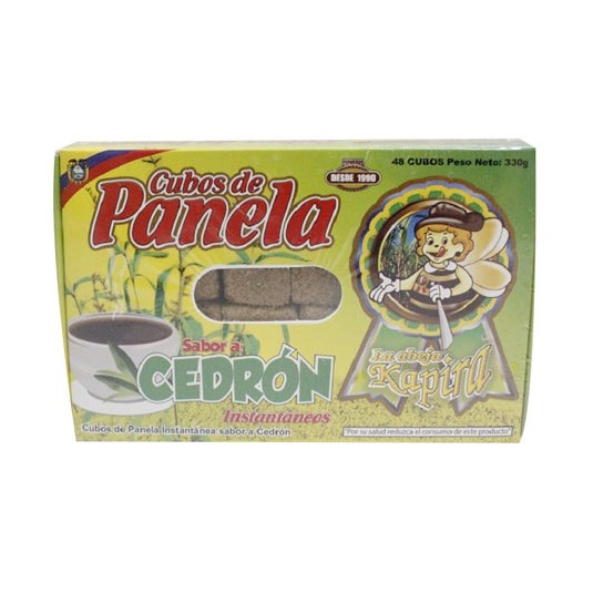 Cubitos De Panela Sabor Cedrón La Abeja 330 Gr