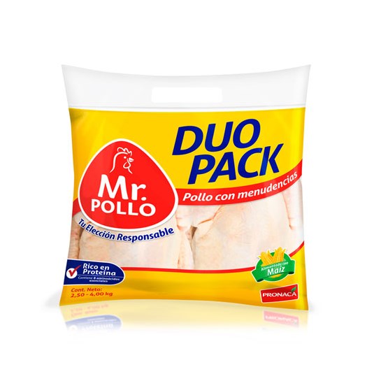 Duo Pack Pollo Entero Mr. Pollo Kg