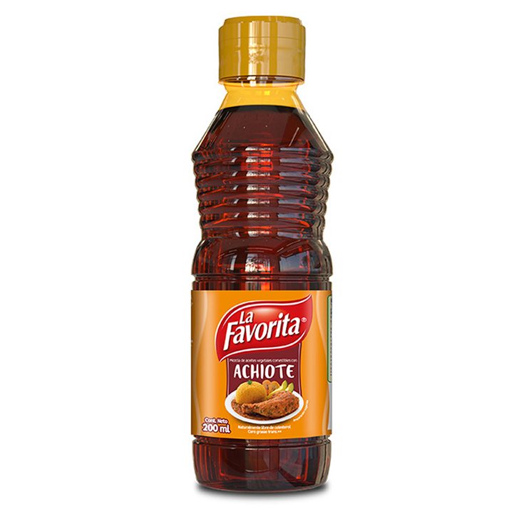 Aceite Vegetal Con Achiote La Favorita 200 Ml