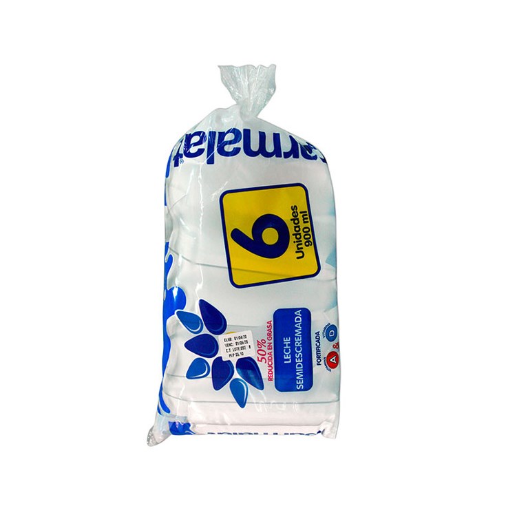 Funda Leche Semidescremada Parmalat x6 Un.