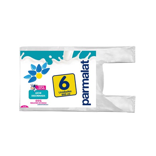 Leche Parmalat Sixpack Leche Descremada 900 Ml