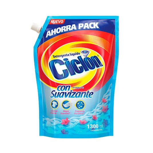 Detergente Líquido Suavizante Ciclón Doypack