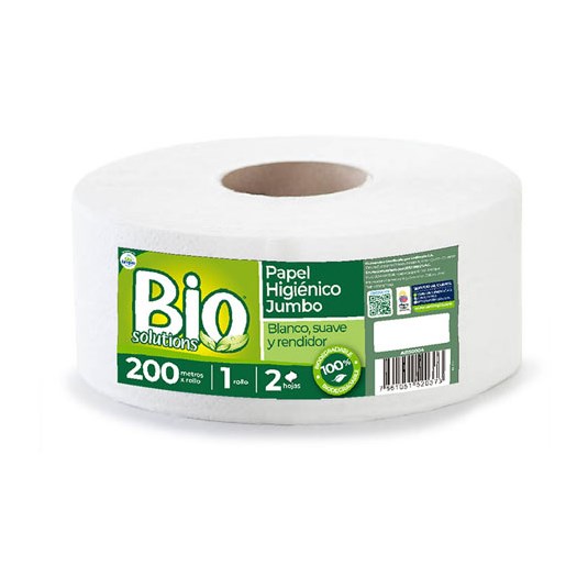 Papel Higiénico Doble Hoja Biosolutions 200 M