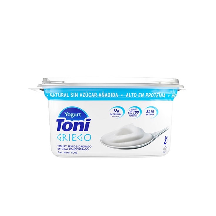 Yogurt Griego Natural Toni 500 Gr.