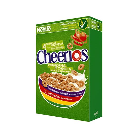 Cereal Integral Manzana Y Canela Cheerios 480 Gr