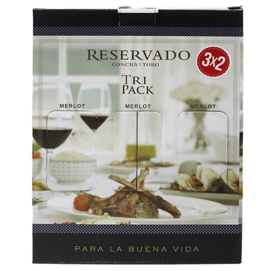 Reservado Vino Merlot Tripack