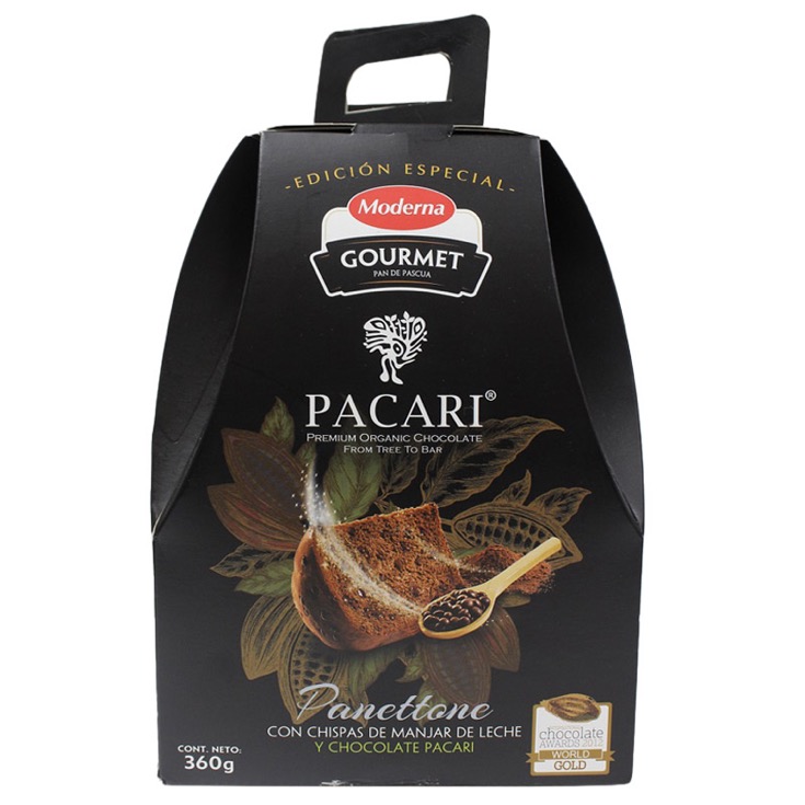 Panneton Moderna Gourmet De Chocolate Pacari 360 Gr.