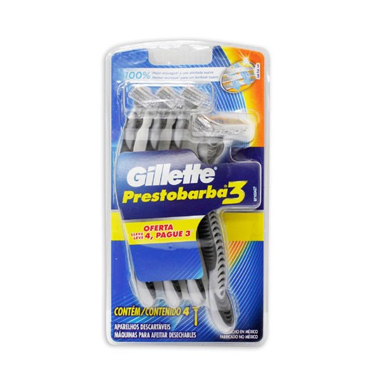 Prestobarba Gillette 3 Pack Pague 3 Lleve 4
