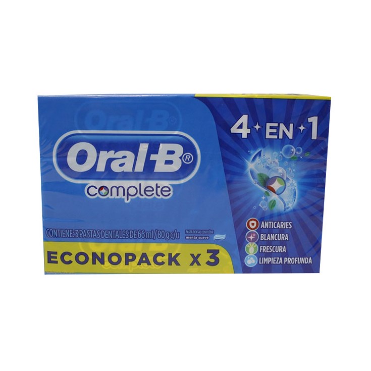 Pasta Complete Oral B Pack X 3 66 Ml