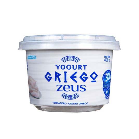 Yogurt Griego Natural Zeus 400 Gr.