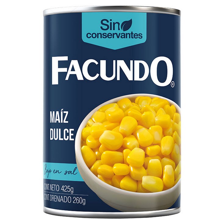 Maíz Dulce Bajo Sal Facundo 425 Gr